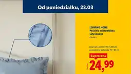 Lidl Pościel z mikrowłókna satynowego 140 × 200 cm, poszewka na poduszkę: 70 × 80 cm oferta
