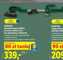 Lidl PARKSIDE Akumulatorowa szlifierka do ścian i sufitów oferta