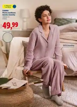 Lidl ESMARA Piżama muślinowa damska z bawełny oferta