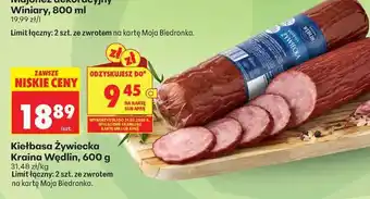 Biedronka Kiełbasa Żywiecka Kraina Wędlin 600 g oferta