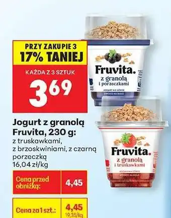 Biedronka Jogurt z granola Fruvita , 230 g oferta