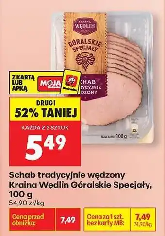 Biedronka Schab tradycyjnie wędzony Kraina Wędlin Góralskie Specjały, 100 g oferta