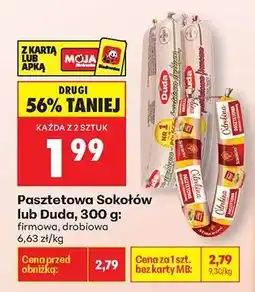 Biedronka Pasztetowa Sokołów lub Duda, 300 g oferta