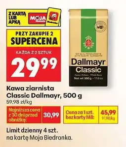 Biedronka Kawa ziarnista Classic Dallmayr, 500 g oferta