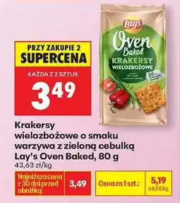 Biedronka Krakersy wielozbożowe o smaku warzywa z zieloną cebulką Lay’s Oven Baked, 80 g oferta