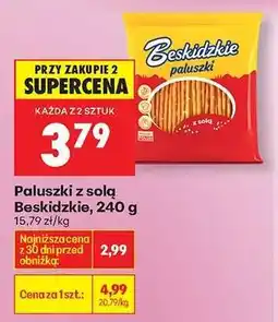 Biedronka Paluszki z solą Beskidzkie, 240 g oferta
