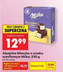 Biedronka Alpejskie Mleczko o smaku waniliowym Milka 330 g oferta