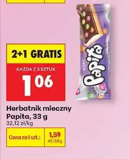 Biedronka Herbatnik mleczny Papita, 33 g oferta