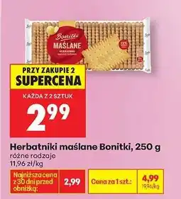 Biedronka Herbatniki maślane Bonitki , 250 g oferta