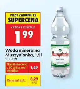 Biedronka Woda mineralna Muszynianka, 1,5 l oferta