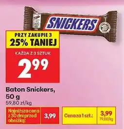 Biedronka Baton Snickers, 50 g oferta