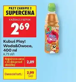 Biedronka Kubuś Play! Woda&Owoce, 400 ml oferta