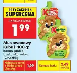 Biedronka Mus owocowy Kubuś, 100 g oferta