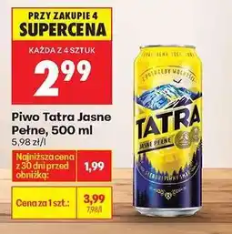 Biedronka PIWO TATRA JASNE PEŁNE 500 ML oferta