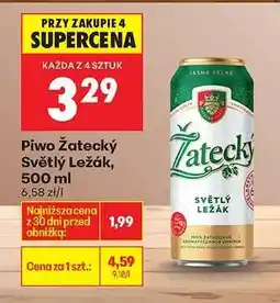 Biedronka Piwo Žatecký Světlý ležák 500 ml oferta