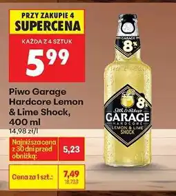 Biedronka Piwo Garage Hardcore Lemon & Lime Shock, 400 ml oferta