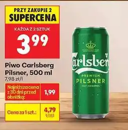 Biedronka Piwo Carlsberg Pilsner, 500 ml oferta