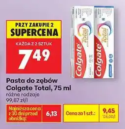 Biedronka Pasta do zębów Colgate Total 75 ml oferta
