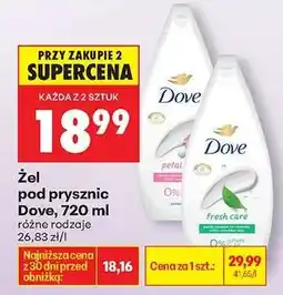 Biedronka Żel pod prysznic Dove, 720 ml oferta