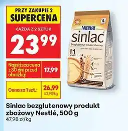Biedronka Sinlac bezglutenowy produkt zbożowy Nestlé , 500 g oferta