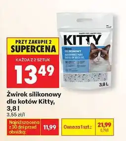 Biedronka Żwirek silikonowy dla kotów Kitty, 3,8 l oferta
