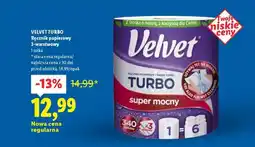 Lidl VELVET TURBO Ręcznik papierowy oferta