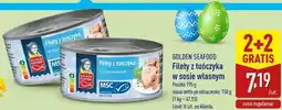 ALDI GOLDEN SEAFOOD Filety z tuńczyka w sosie własnym oferta