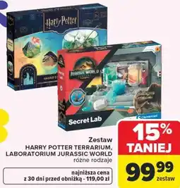 Carrefour Zestaw HARRY POTTER TERRARIUM, LABORATORIUM JURASSIC WORLD oferta