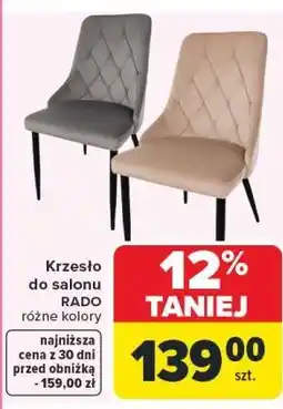 Carrefour Krzesło do salonu RADO oferta
