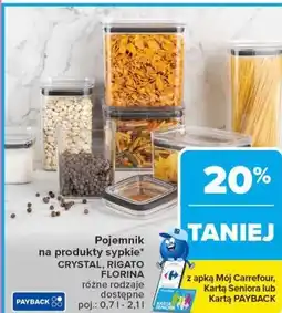 Carrefour Pojemnik na produkty sypkie CRYSTAL, RIGATO FLORINA oferta