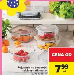 Carrefour Pojemnik na żywność szklany ryflowany oferta