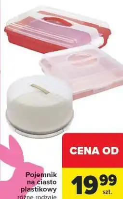 Carrefour Pojemnik na ciasto plastikowy oferta