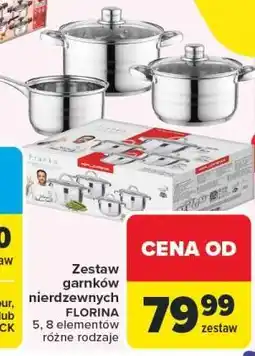 Carrefour Zestaw garnków nierdzewnych FLORINA ANIVE oferta