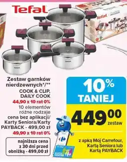 Carrefour Zestaw garnków nierdzewnych COOK & CLIP, DAILY COOK oferta