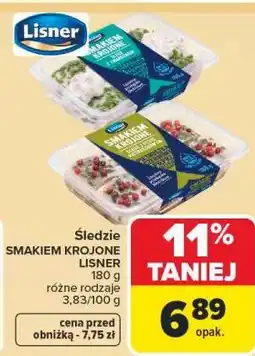 Carrefour Śledzie SMAKIEM KROJONE LISNER oferta
