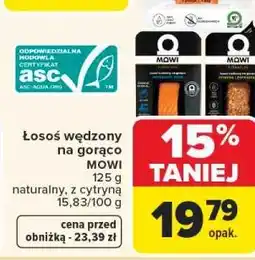 Carrefour Łosoś wędzony na gorąco MOWI oferta