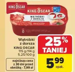 Carrefour Wątr3bki z dorsza KING OSCAR oferta