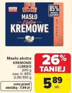 Carrefour Masło ekstra KREMOWE LUMIKO oferta
