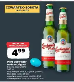 Netto Piwo Budvar Original butelka bezwrotna oferta