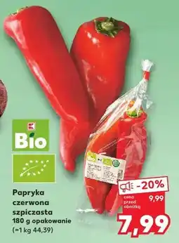 Kaufland Papryka czerwona szpiczasta Bio oferta
