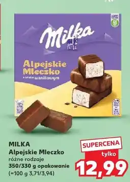 Kaufland Alpejskie mleczko różne rodzaje oferta