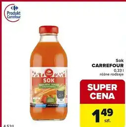 Globi Sok marchew-jabłko-truskawka Carrefour oferta