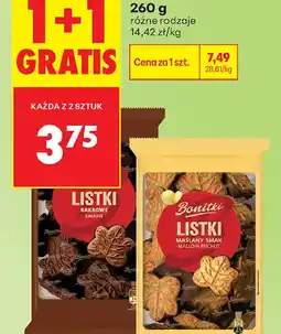 Biedronka Bonitki Ciastka listki oferta