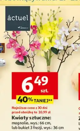 Auchan Bukiet 3 frezji 36 cm Actuel oferta