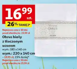 Auchan Obrus biały z tłoczonym wzorem 220 x 140 cm oferta