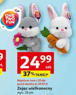 Auchan Zając wielkanocny 25 cm One Two Fun oferta