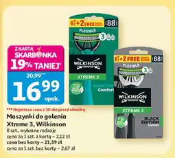 Auchan Maszyki do golenia black edition Wilkinson Xtreme 3 Comfort oferta