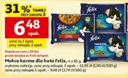 Auchan Karma dla kota z łososiem i płastugą Purina Felix Fantastic oferta