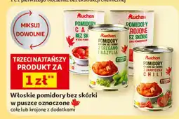 Auchan Pomidory krojone bez skórki z papryczką chili Auchan Różnorodne (Logo Czerwone) oferta