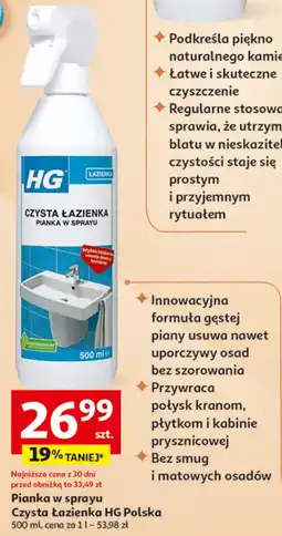 Auchan Pianka w sprayu Czysta Łazienka HG Polska oferta